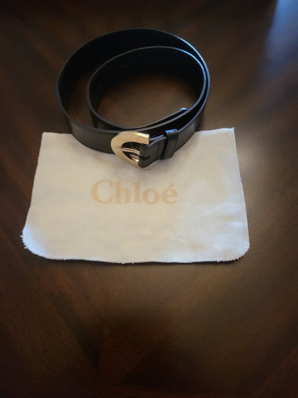 Chloé Women's Leather Belt with Buckle - Size Small